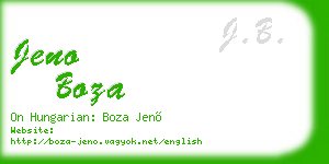 jeno boza business card