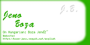 jeno boza business card